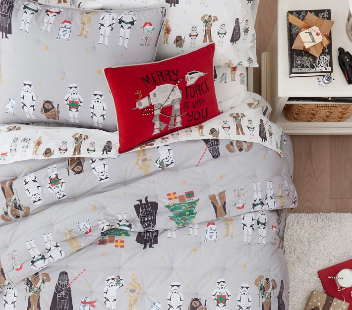 Star Wars™ Holiday Organic Sheet Set Pottery Barn Kids