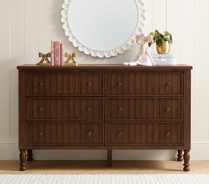 Catalina Beadboard 6-Drawer Dresser (56w x 19d&quot;)