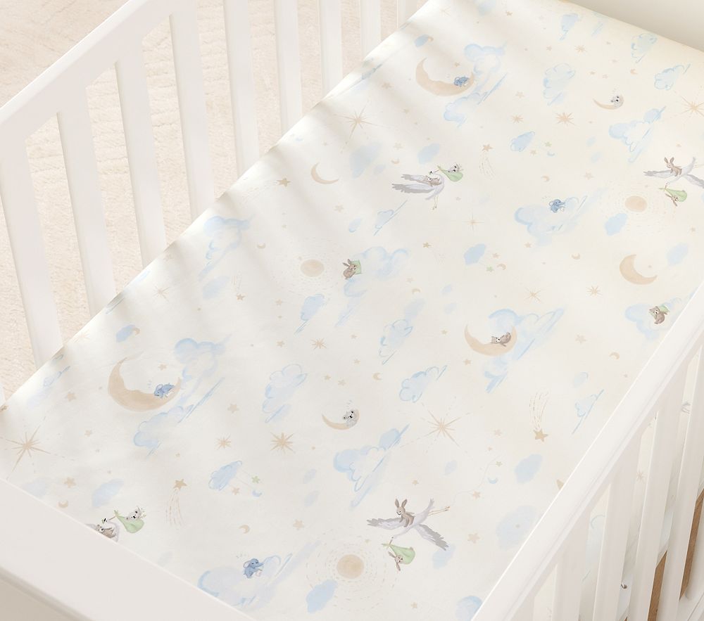 Night Sky Organic Crib Fitted Sheet