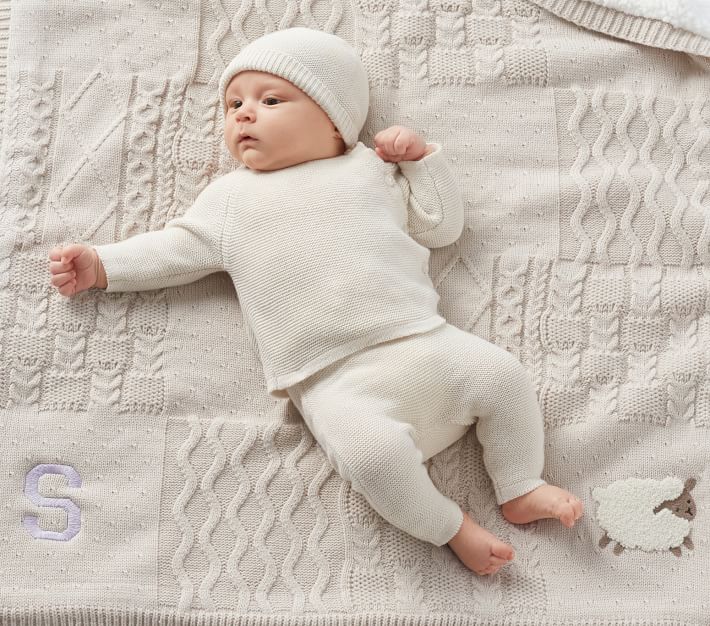Sheep Patchwork Baby Blanket | Pottery Barn Kids