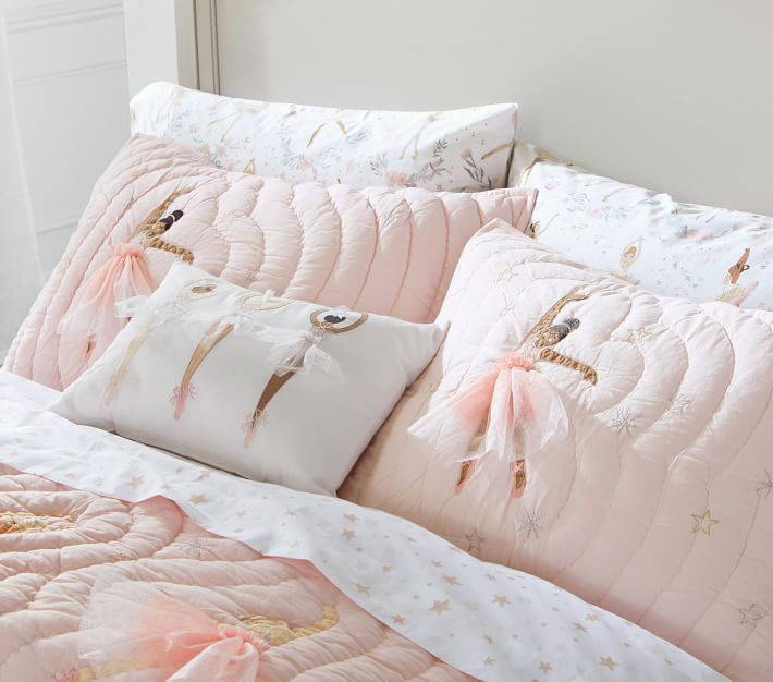 Pottery Barn Kids Ballerina Organic Sheet Set Full 4-piece