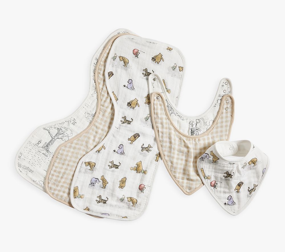 Disney's Winnie the Pooh Organic Muslin Bib and Burp Set