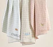 Animal Pickstitch Organic Baby Blanket