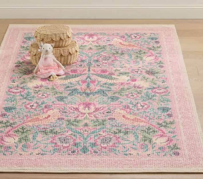 Morris & Co. Strawberry Thief And Larkspur Reversible Rug
