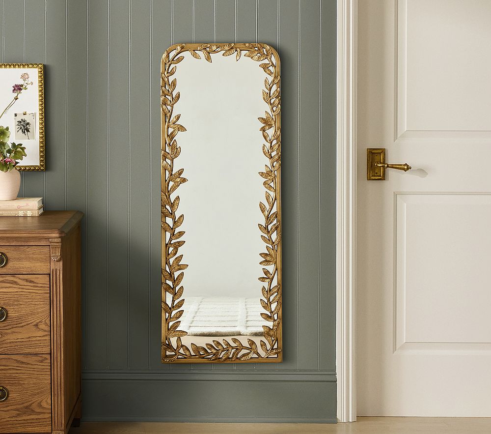 Chris Loves Julia Sculpted Leaves Full-Length Mirror (48&quot; x 18&quot;)