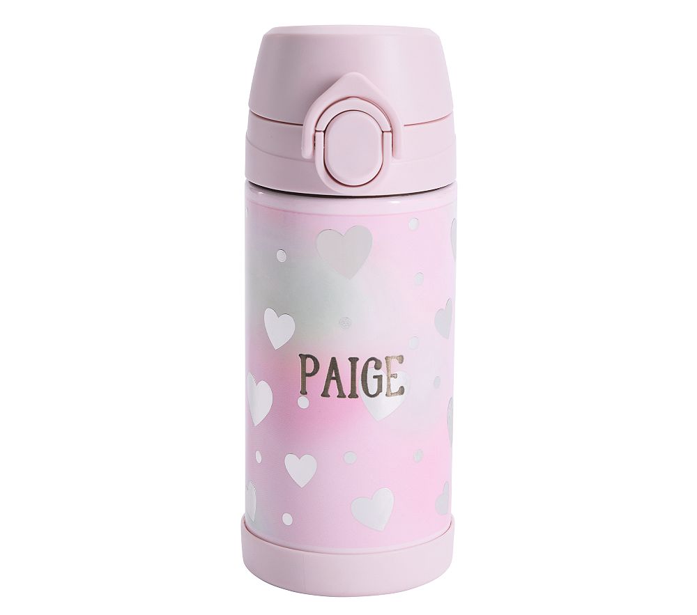 Mackenzie Dreamy Foil Hearts Water Bottle