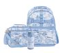 Mackenzie LoveShackFancy Blue Damask Floral Adaptive Backpack &amp; Lunch Bundle, Set of 3