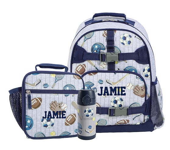 Pottery Barn Kids MACKENZIE リュック 恐竜柄 Mackenzie Blue Multi Dino Backpacks | Pottery Barn Kids