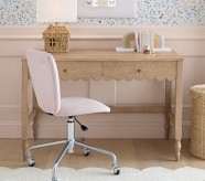 Pottery Barn ホワイト 木製 デスク 引き出し付き ポッタリーバーン Pottery Barn(ポッタリーバーン) 机・テーブル(ライフスタイル