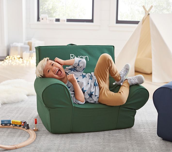 Anywhere Chair®, Forest Green Twill | Pottery Barn Kids