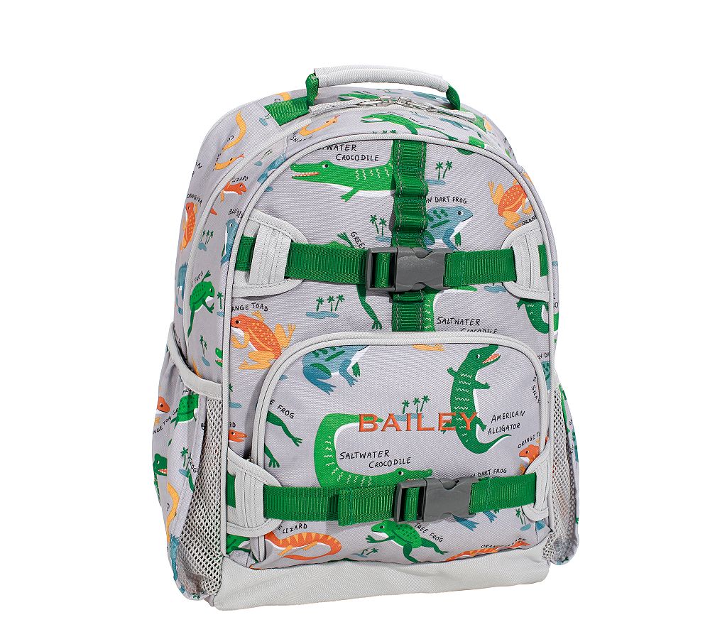 Mackenzie Gray Reptiles Backpacks | Pottery Barn Kids