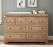 Baby Changing Table Dresser With Wide Top - 3 Drawers & Open Shelf, Sturdy Nursery Dresser For Diaper Changing & Storage