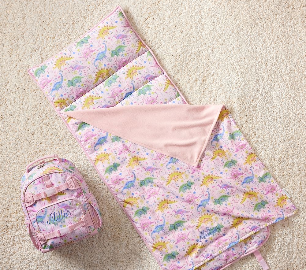 Mackenzie Heritage Pink Dinos Nap Mat &amp; Backpack Bundle