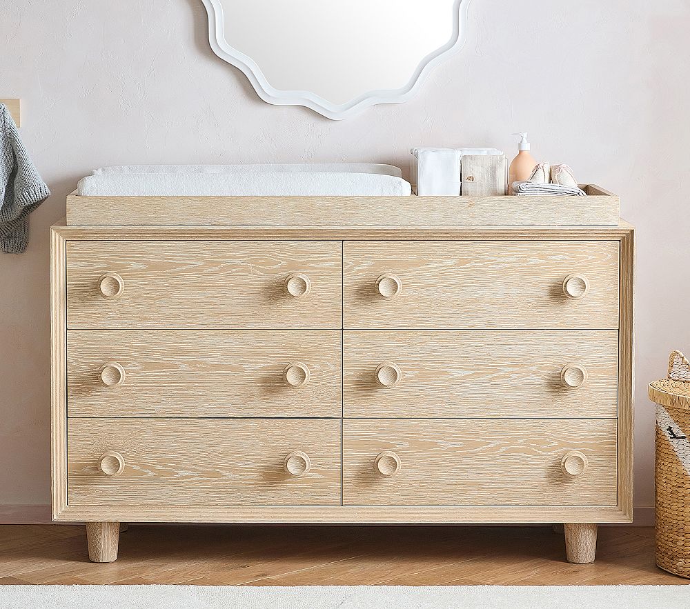 WE x PBK Vivienne 6-Drawer Nursery Dresser &amp; Topper Set (56w x 18d&quot;)