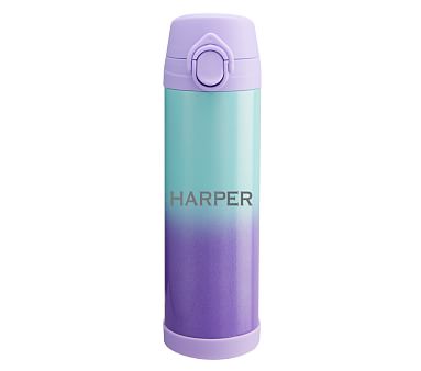 Ombre Sparkle Glitter Lavender/Aqua Mackenzie 17oz Water Bottle