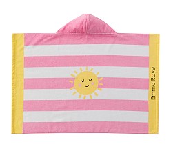 Sunshine Stripe Baby Beach Hooded Towel UPF 50+