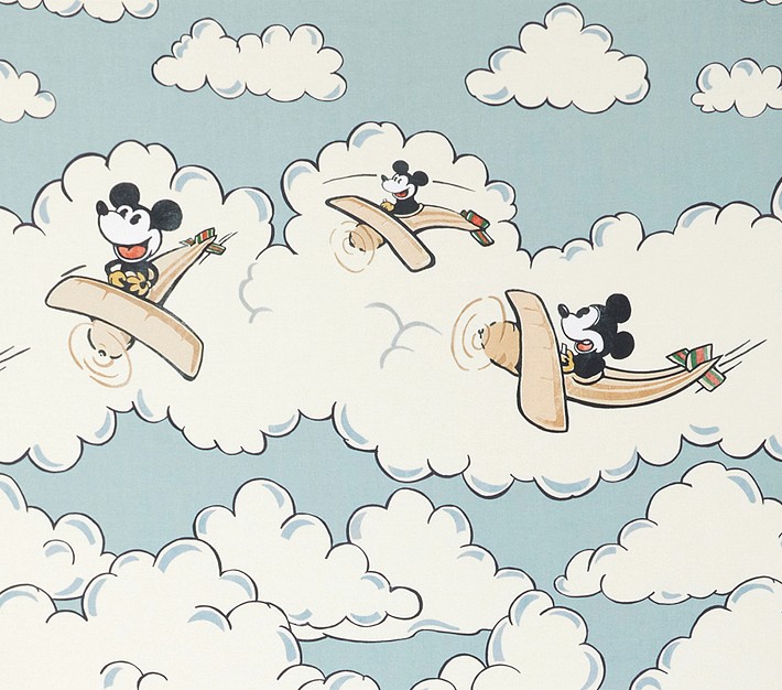 Disney Home x Sanderson Mickey Mouse Clouds Picture-Perfect Organic Crib  Fitted Sheet