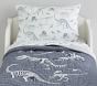 Glow-in-the-Dark Dinosaur Bones Toddler Bed Sheet Set &amp; Pillowcase