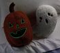 Sherpa Ghost &amp; Pumpkin Pillow Set