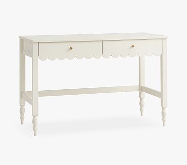 Pottery Barn ホワイト 木製 デスク 引き出し付き ポッタリーバーン Pottery Barn(ポッタリーバーン) 机・テーブル(ライフスタイル