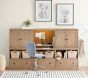 Cameron Stow-Away Desk With Cabinets Wall Storage System