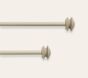 Open Box: Classic Brushed Fog Rod &amp; Finials (.75&quot;)