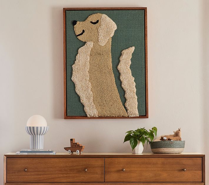 West Elm x PBK Golden Doodle Woven Framed Art (33
