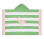 Rugby Stripe Flamingo Beach Hooded Towel UPF 50+