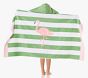 Rugby Stripe Flamingo Beach Hooded Towel UPF 50+