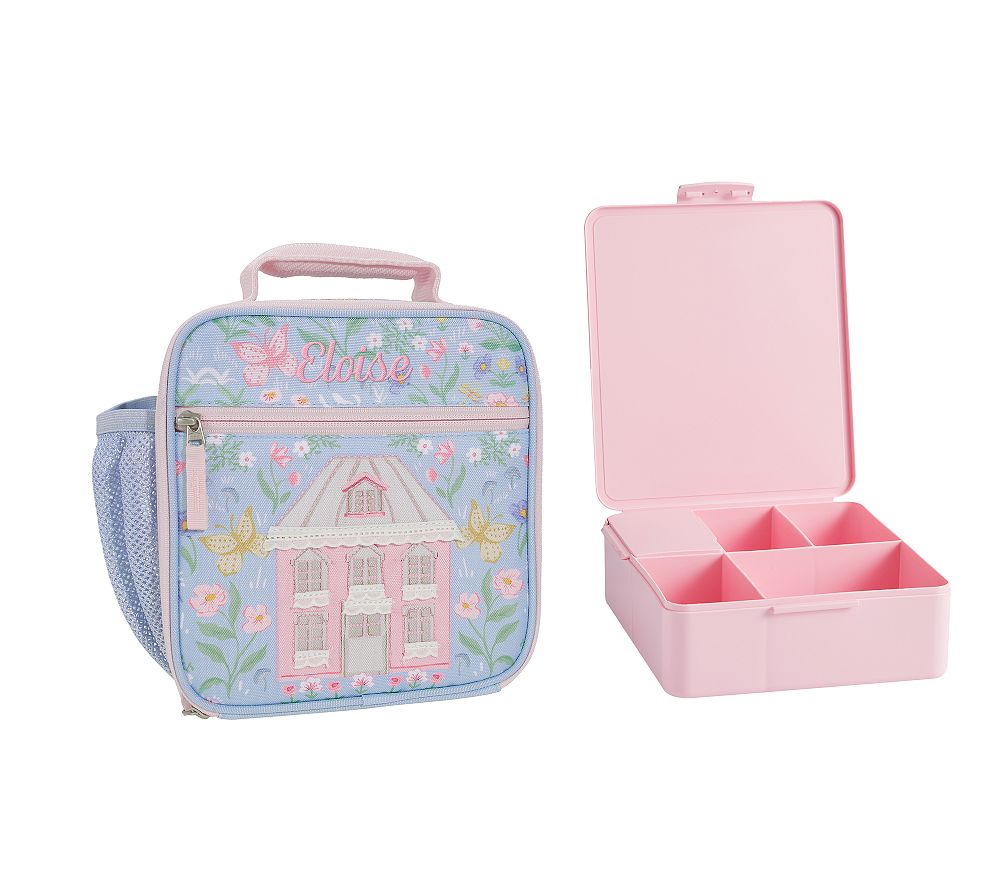 Mackenzie Blue Dollhouse Floral Lunch &amp; Bento Bundle, Set of 2