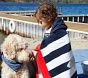 Shark Stripe Beach Hooded Towel UPF 50+