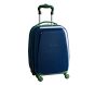 Mackenzie Navy Green Trim Solid Hard-Sided Luggage