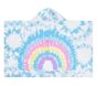 Rainbow Tie-Dye Kid Beach Hooded Towel UPF 50+