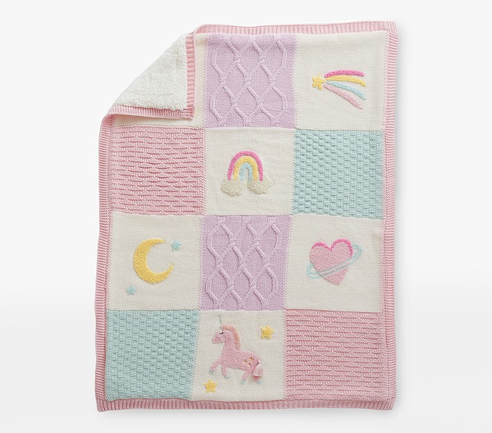 Unicorn Heirloom Baby Blanket Recycled Soft Pottery Barn Kids