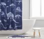 Glow-in-the-Dark Dino Bones Shower Curtain