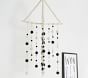 Black and White Felted Pom Pom Hanging Ceiling Mobile