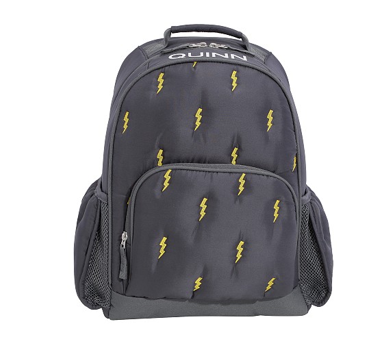 Navy Lightning Bolt Glow-in-the-Dark Kids Backpacks