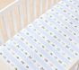 Elephant Stripe Organic Crib Fitted Sheet
