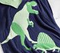 Dino Fuzzy Throw Blanket &amp; Wedge Pillow Set