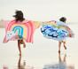 Happy Rainbows Kid Beach Hooded Towel UPF 50+