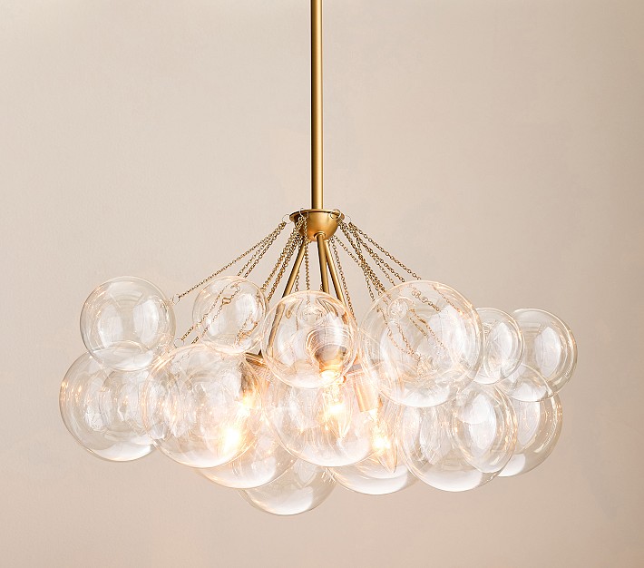 Pottery Barn ガラス/天井照明　① Pottery Barn ガラス/天井照明 ① clear-bubble-chandelier-22-1-o.jpg