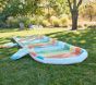 Rainbow Stripe Inflatable Water Slide