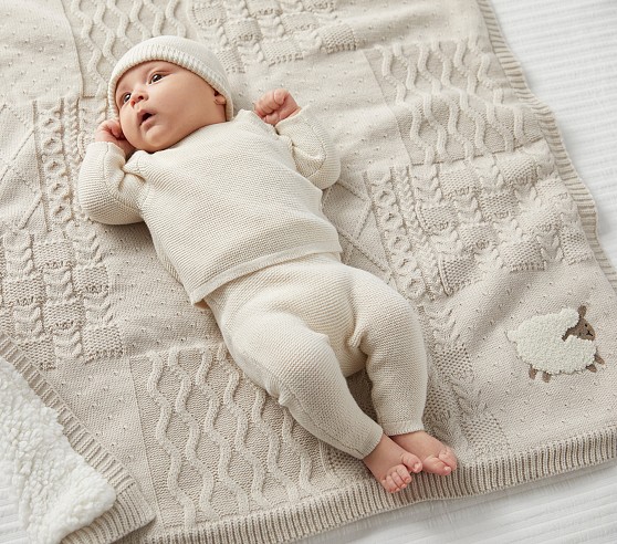 特撮 Handwoven Baby Blankets Baby Blanket with Leather Patch 28