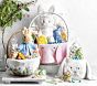 Williams Sonoma &amp; pbk Large Pink Gingham Bunny Face Easter Filled Gift Basket