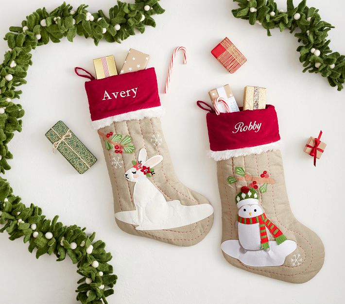 Woodland Christmas Stocking Collection Pottery Barn Kids