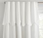 Evelyn Linen Scallop Valance Blackout Curtain Panel, Set of 2