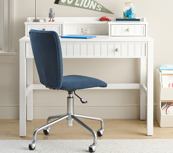 Pottery Barn ホワイト 木製 デスク 引き出し付き ポッタリーバーン Pottery Barn(ポッタリーバーン) 家具・日用品(ライフスタイル