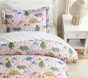 Floral Dino Organic Duvet Cover &amp; Shams