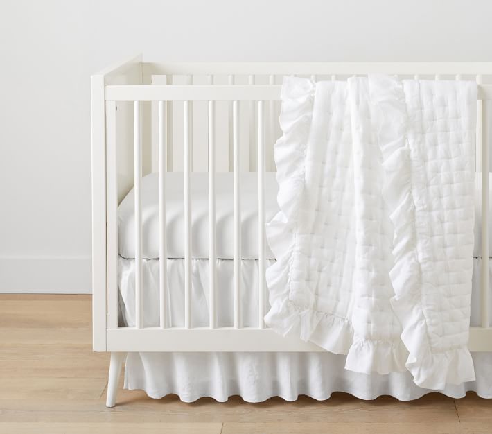 European Linen Crib Fitted Sheet Pottery Barn Kids