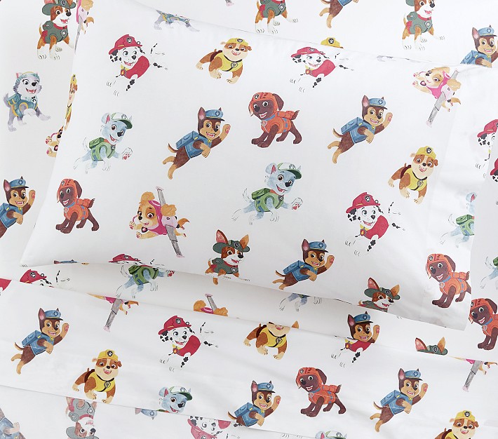 PAW Patrol Organic Sheet Set Pillowcases Pottery Barn Kids